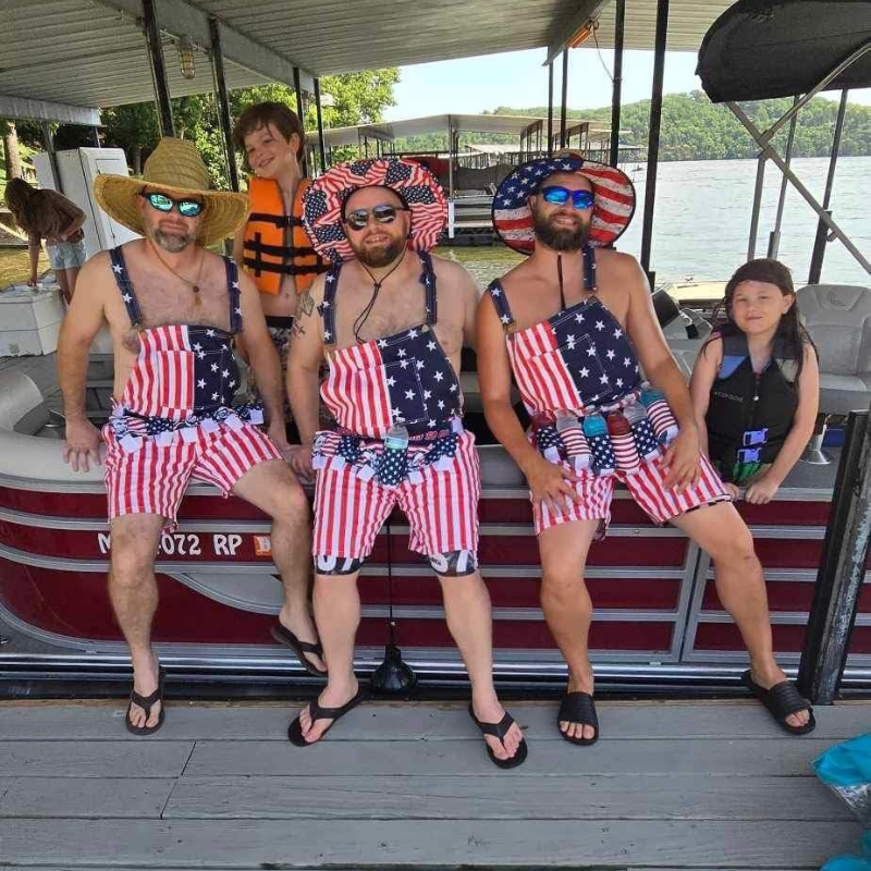 American Flag Overalls